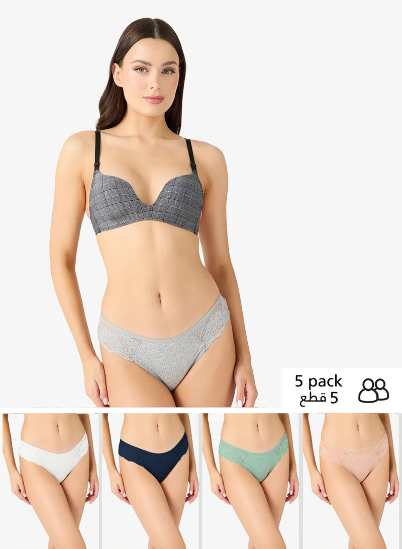 جينجر طقم  قطع سراويل داخلية دانتيل